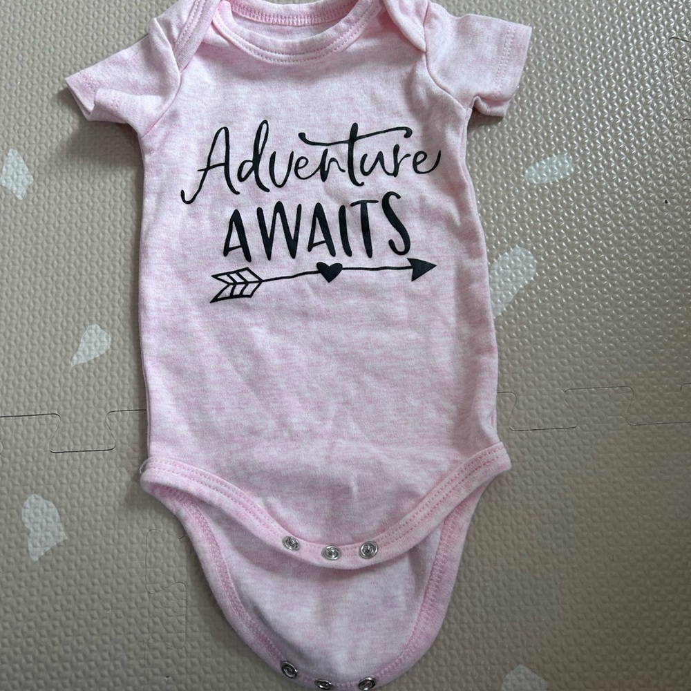 Pink Adventure Awaits Baby Onesie